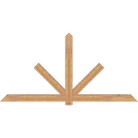 Ekena Millwork Kennewick Timber Gable Bracket, Western Red Cedar, 108"W x 54"H x 1 1/2"D x 5 1/2"F, 12/12 Pitch GBW108X54X0206KEN00SWR